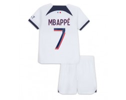 Paris Saint-Germain Kylian Mbappe #7 Replica Away Stadium Kit for Kids 2023-24 Short Sleeve (+ pants)